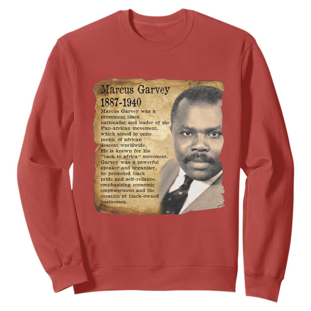 Marcus Garvey Sweatshirt Strong Black History Leader