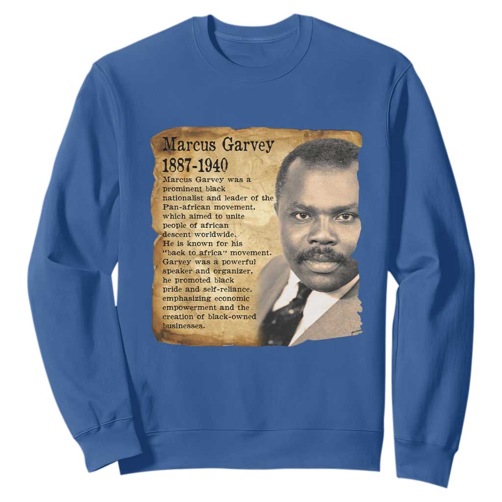 Marcus Garvey Sweatshirt Strong Black History Leader