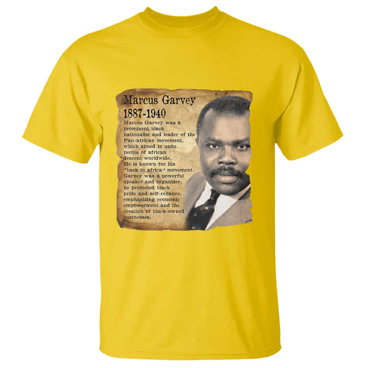 Marcus Garvey T Shirt Strong Black History Leader