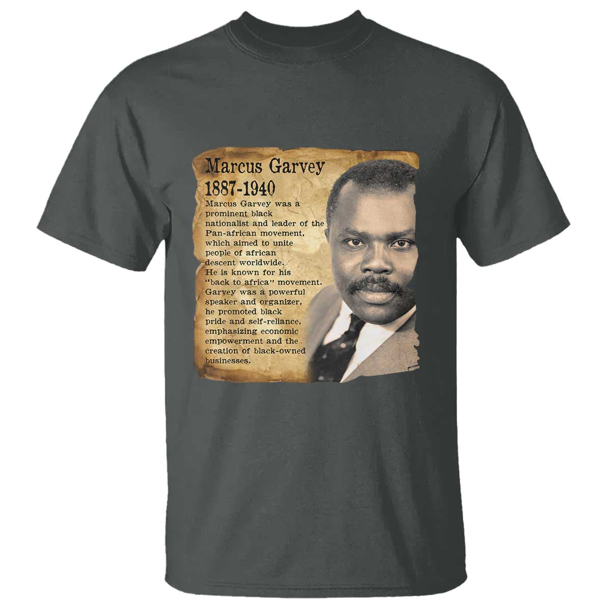 Marcus Garvey T Shirt Strong Black History Leader