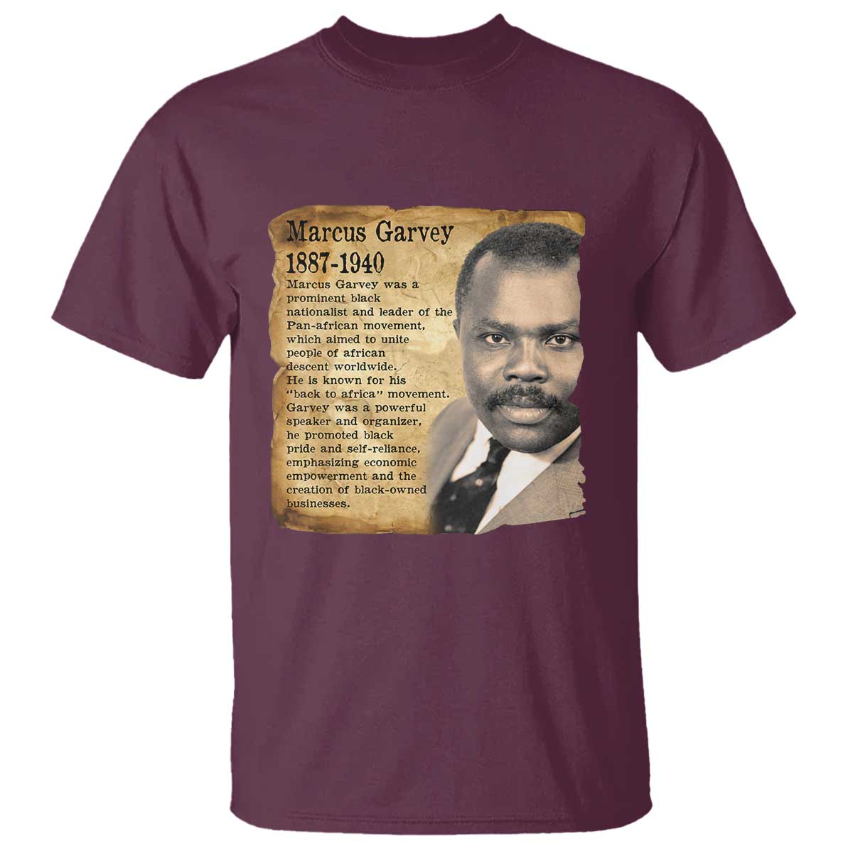 Marcus Garvey T Shirt Strong Black History Leader