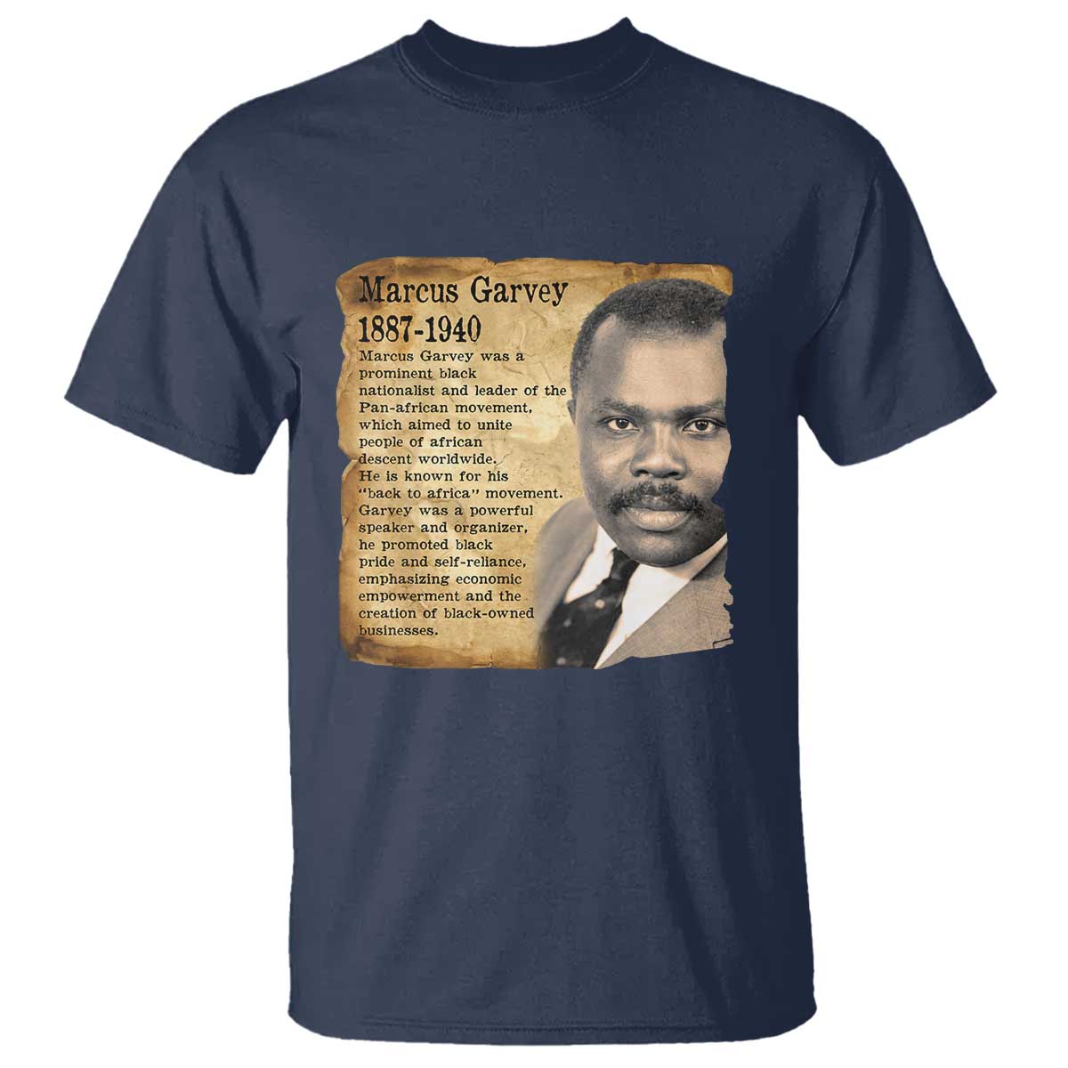 Marcus Garvey T Shirt Strong Black History Leader