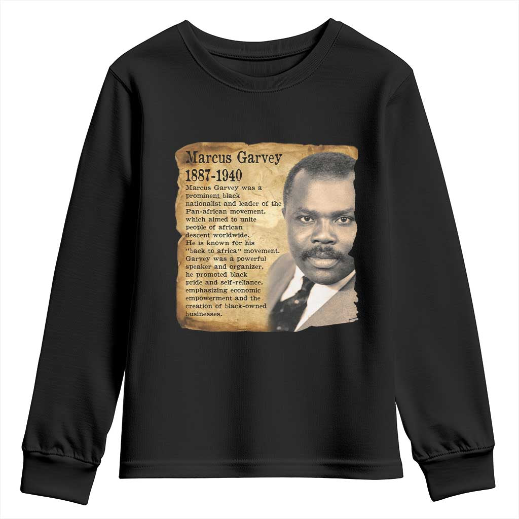 Marcus Garvey Youth Sweatshirt Strong Black History Leader