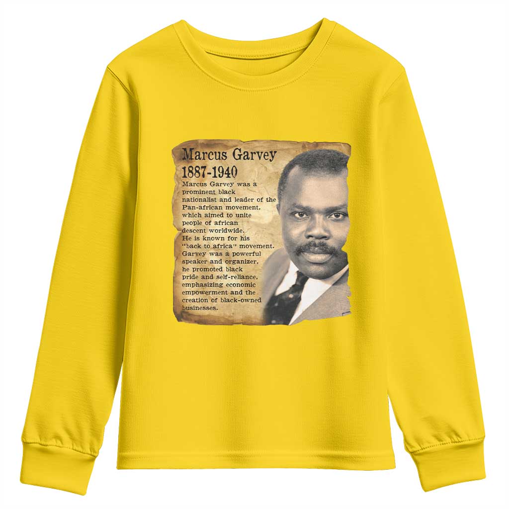 Marcus Garvey Youth Sweatshirt Strong Black History Leader