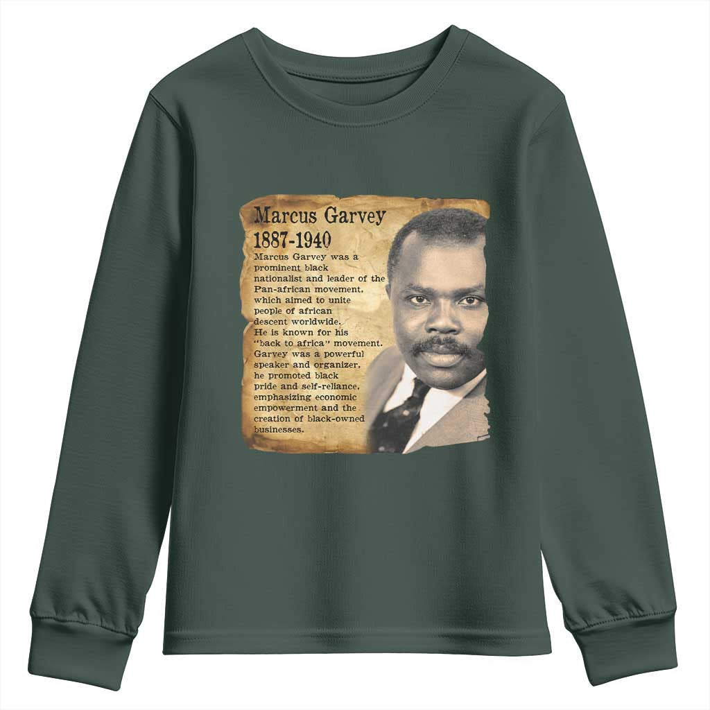 Marcus Garvey Youth Sweatshirt Strong Black History Leader