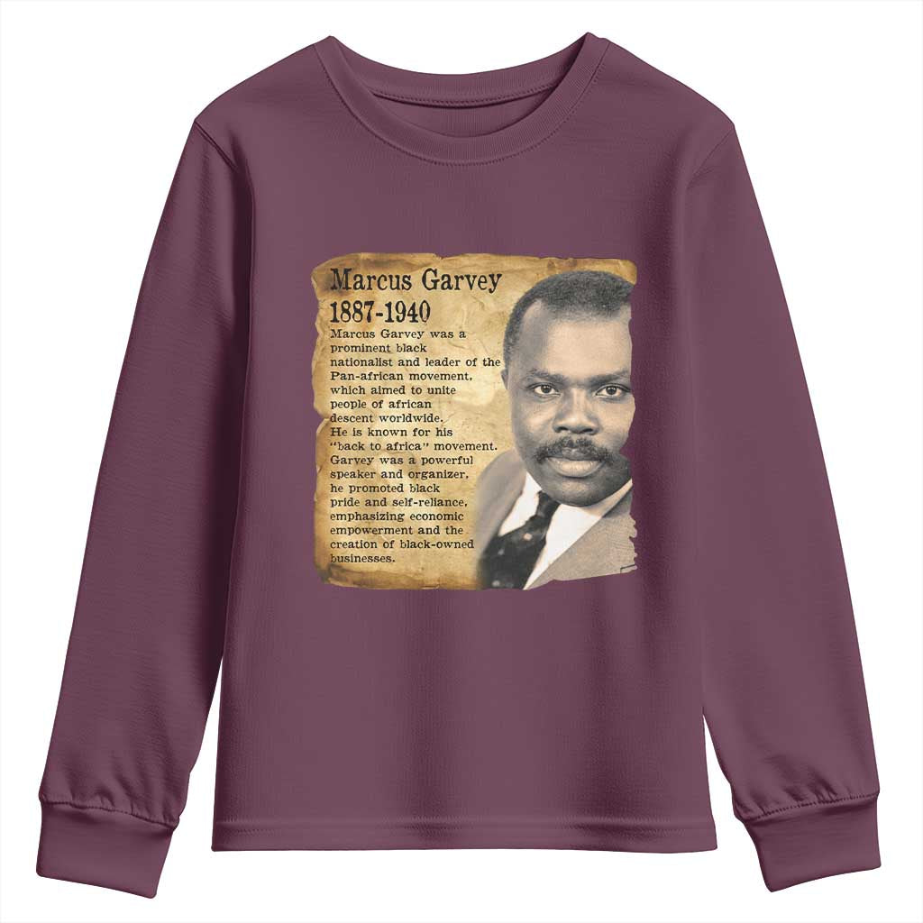 Marcus Garvey Youth Sweatshirt Strong Black History Leader