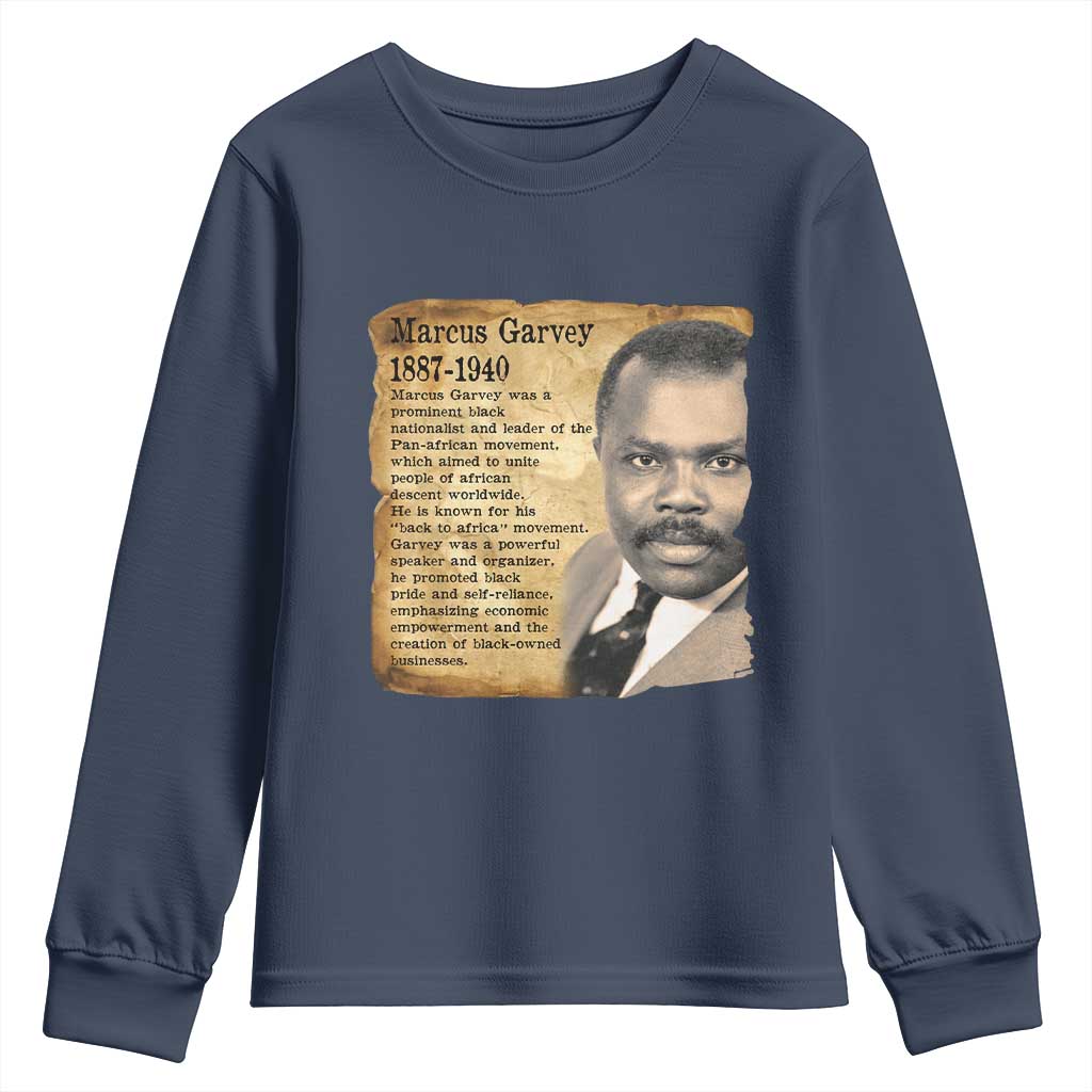 Marcus Garvey Youth Sweatshirt Strong Black History Leader