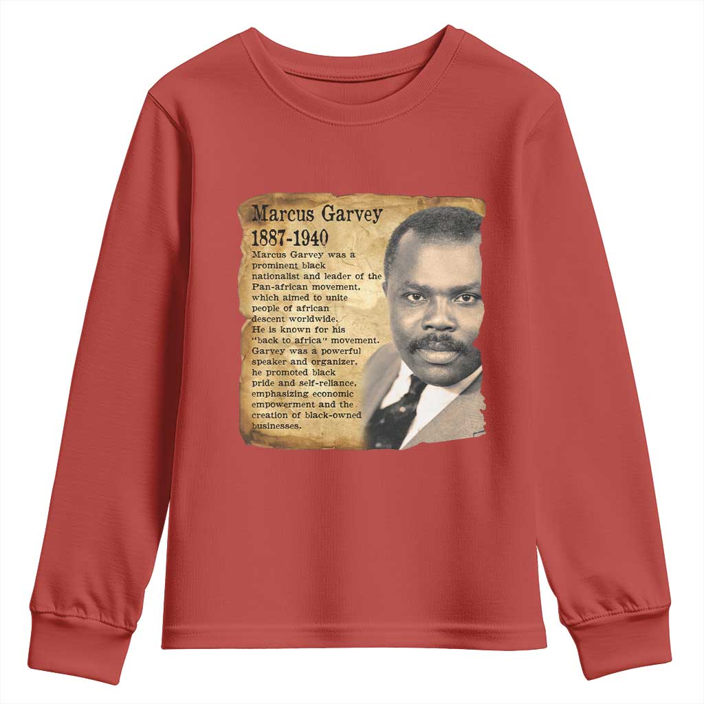 Marcus Garvey Youth Sweatshirt Strong Black History Leader