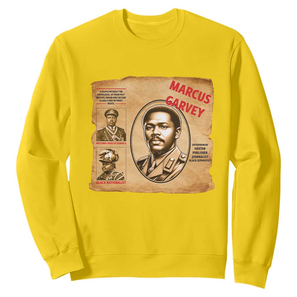 Marcus Garvey Sweatshirt First National Hero Of Jamaica Legacy