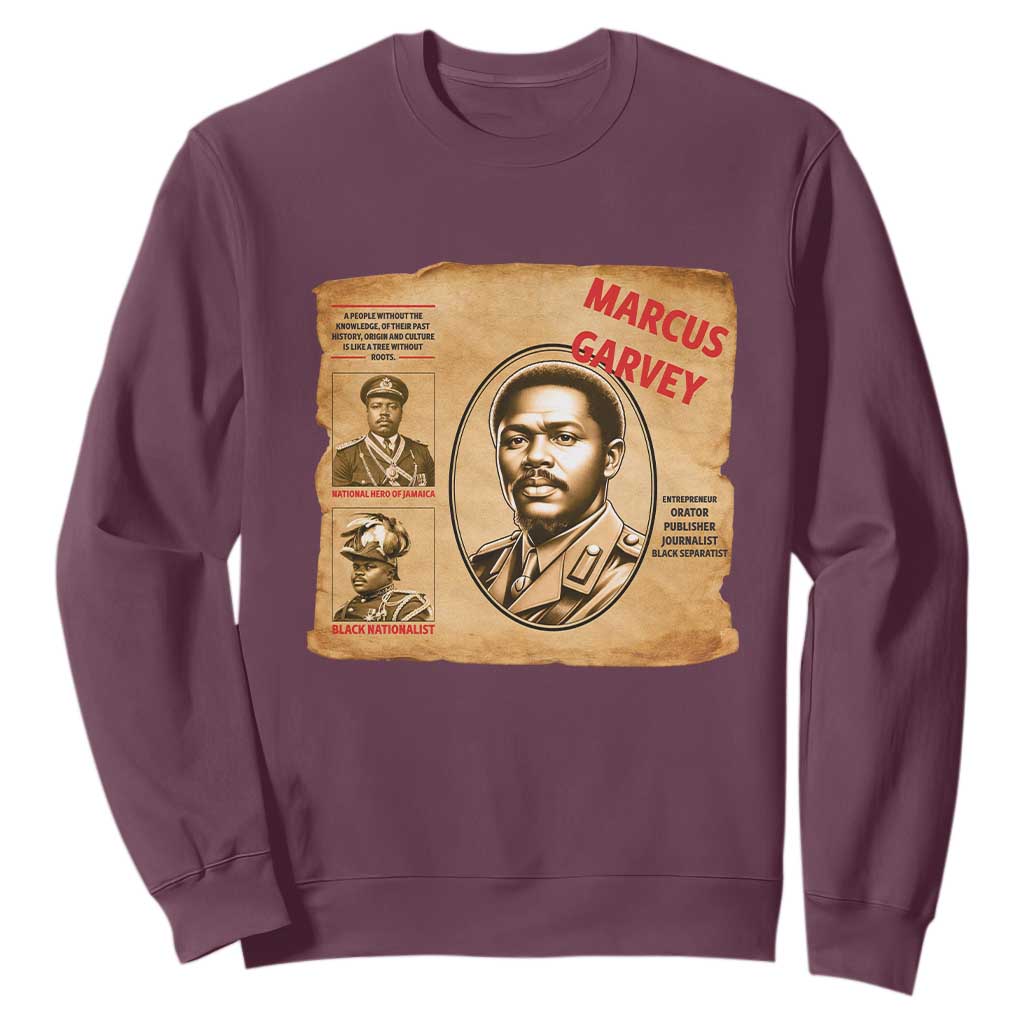 Marcus Garvey Sweatshirt First National Hero Of Jamaica Legacy