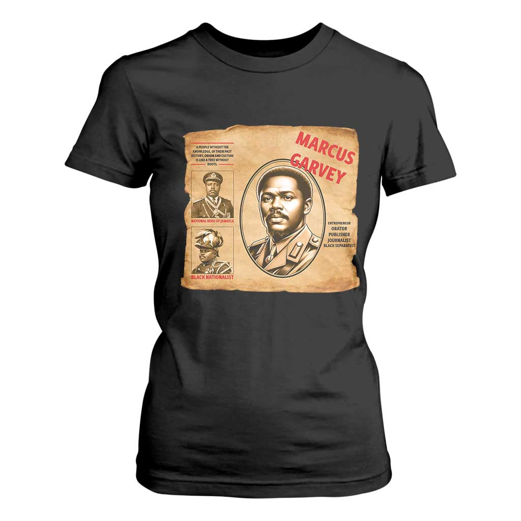 Marcus Garvey T Shirt For Women First National Hero Of Jamaica Legacy
