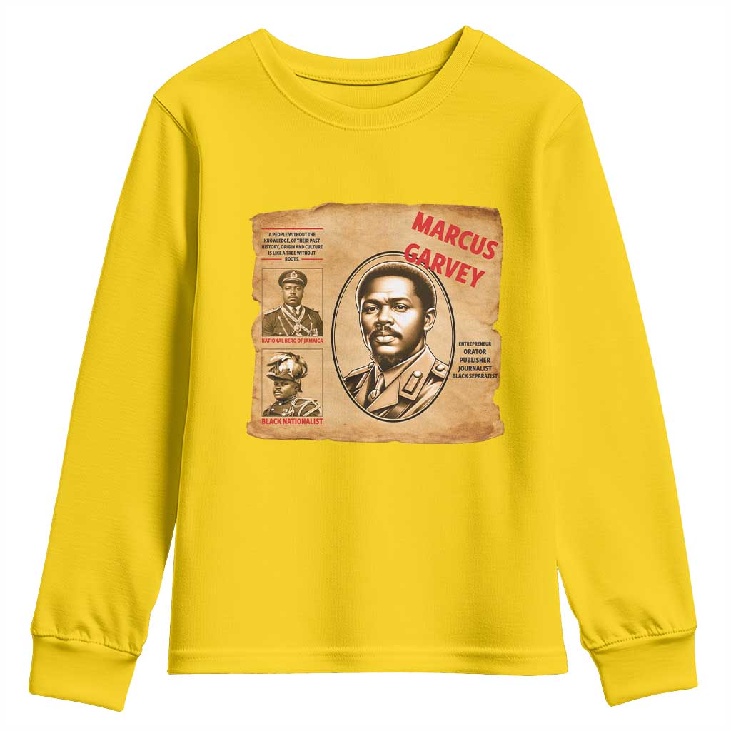 Marcus Garvey Youth Sweatshirt First National Hero Of Jamaica Legacy