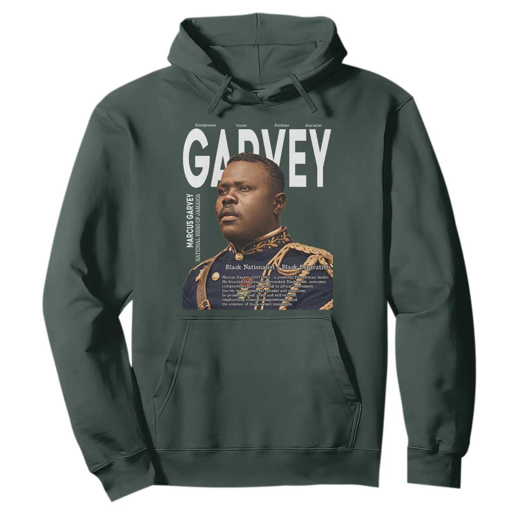 Vintage Black History Hero Marcus Garvey Hoodie Black Pride