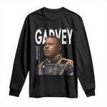 Vintage Black History Hero Marcus Garvey Long Sleeve Shirt Black Pride
