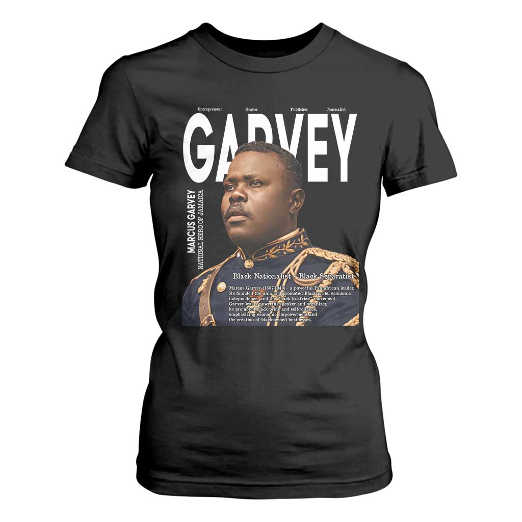 Vintage Black History Hero Marcus Garvey T Shirt For Women Black Pride