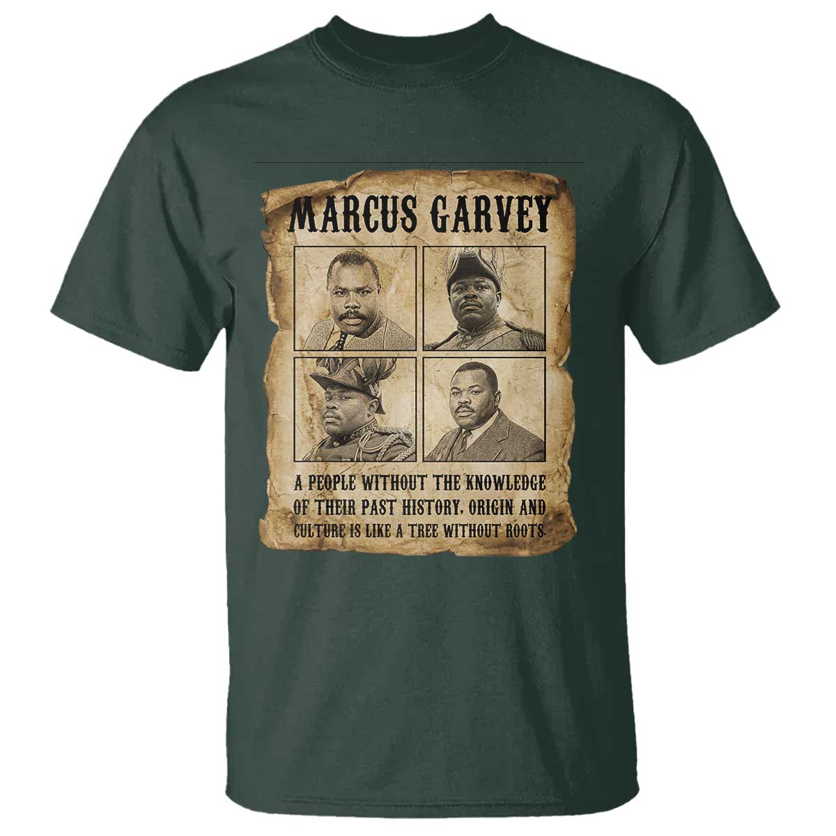 Vintage Marcus Garvey Quote T Shirt A People Without Knowledge Of Their Past