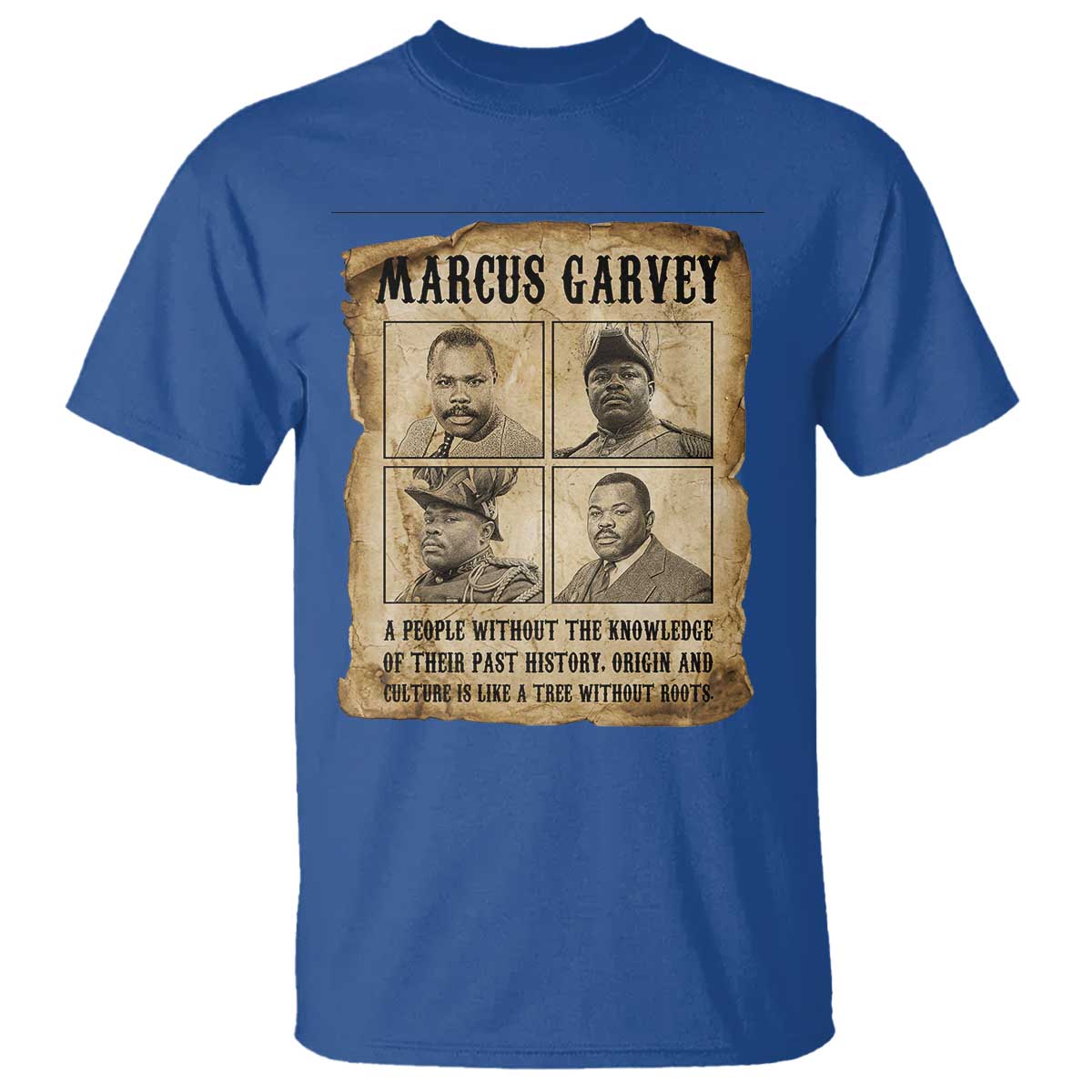 Vintage Marcus Garvey Quote T Shirt A People Without Knowledge Of Their Past