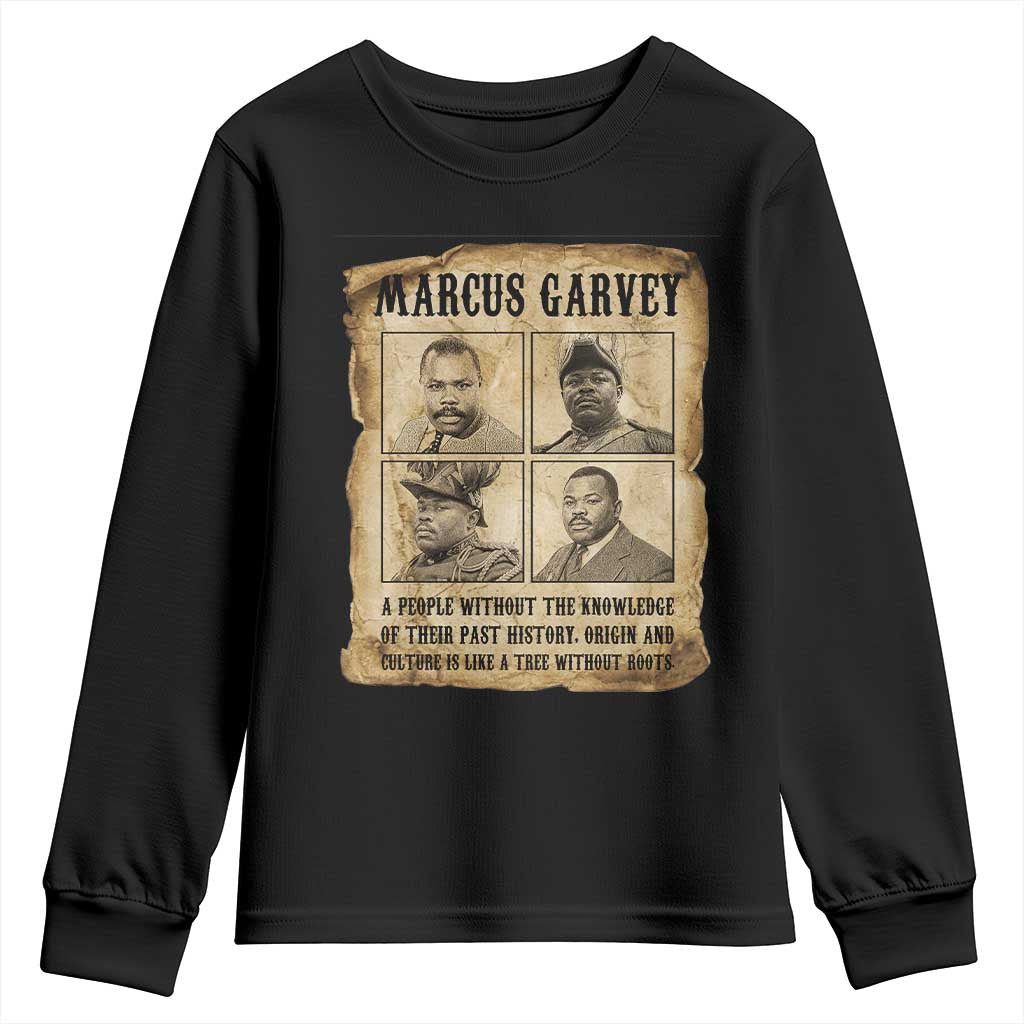 Vintage Marcus Garvey Quote Youth Sweatshirt A People Without Knowledge Of Their Past