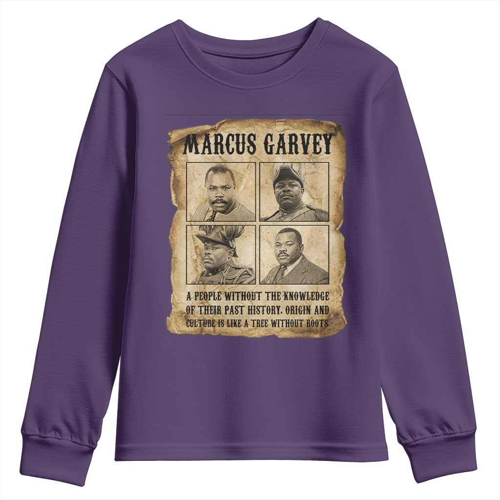 Vintage Marcus Garvey Quote Youth Sweatshirt A People Without Knowledge Of Their Past