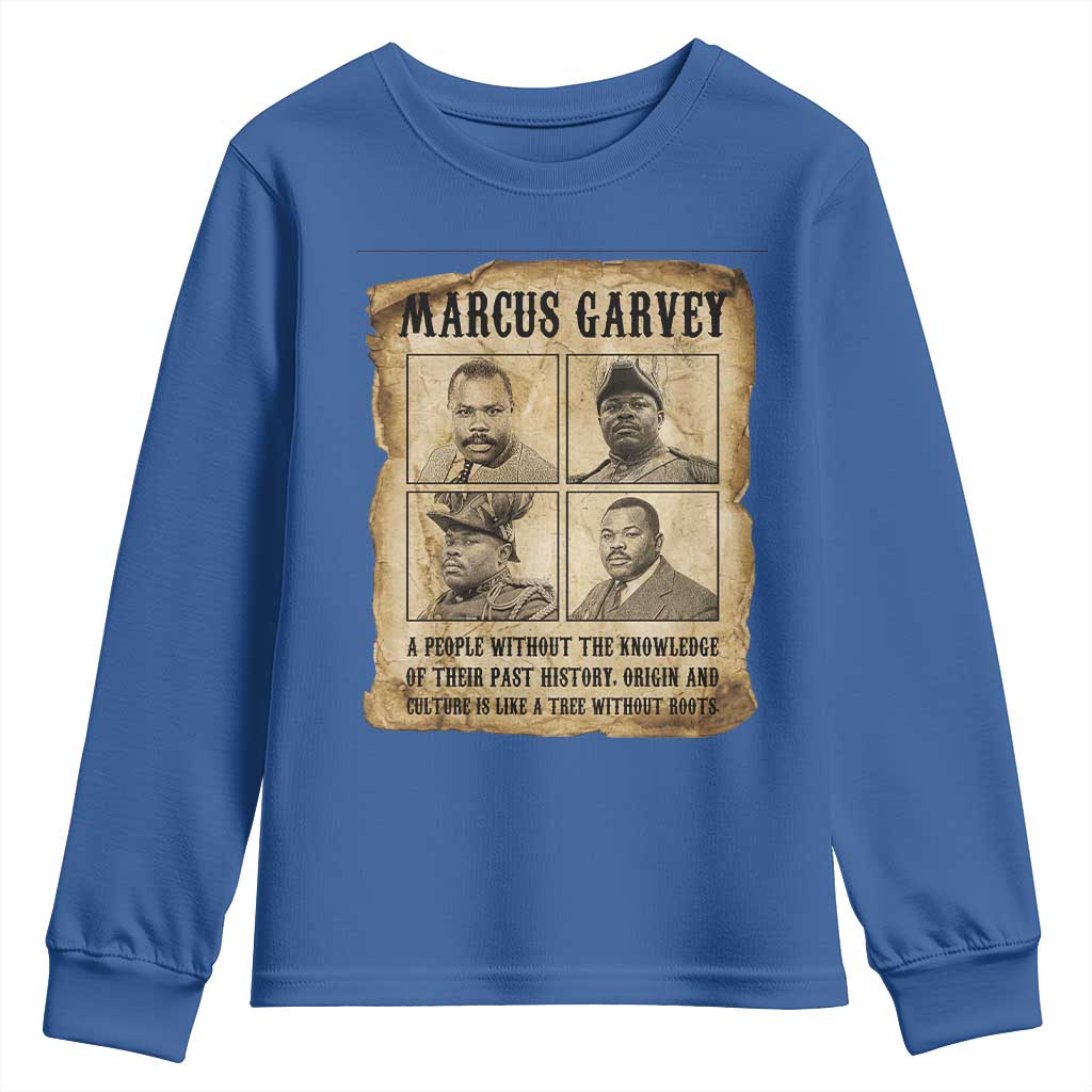 Vintage Marcus Garvey Quote Youth Sweatshirt A People Without Knowledge Of Their Past