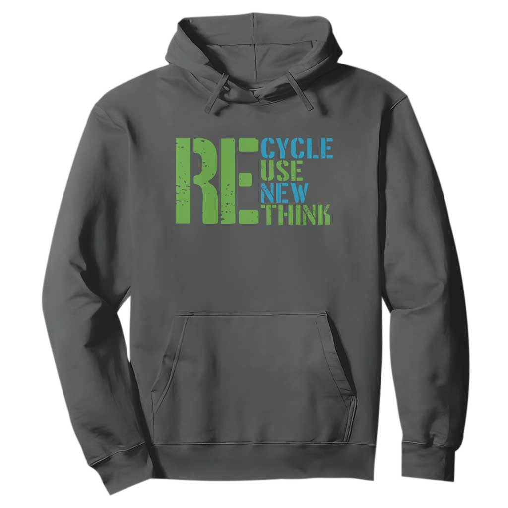 Recycle Reuse Renew Rethink Hoodie Earth Day