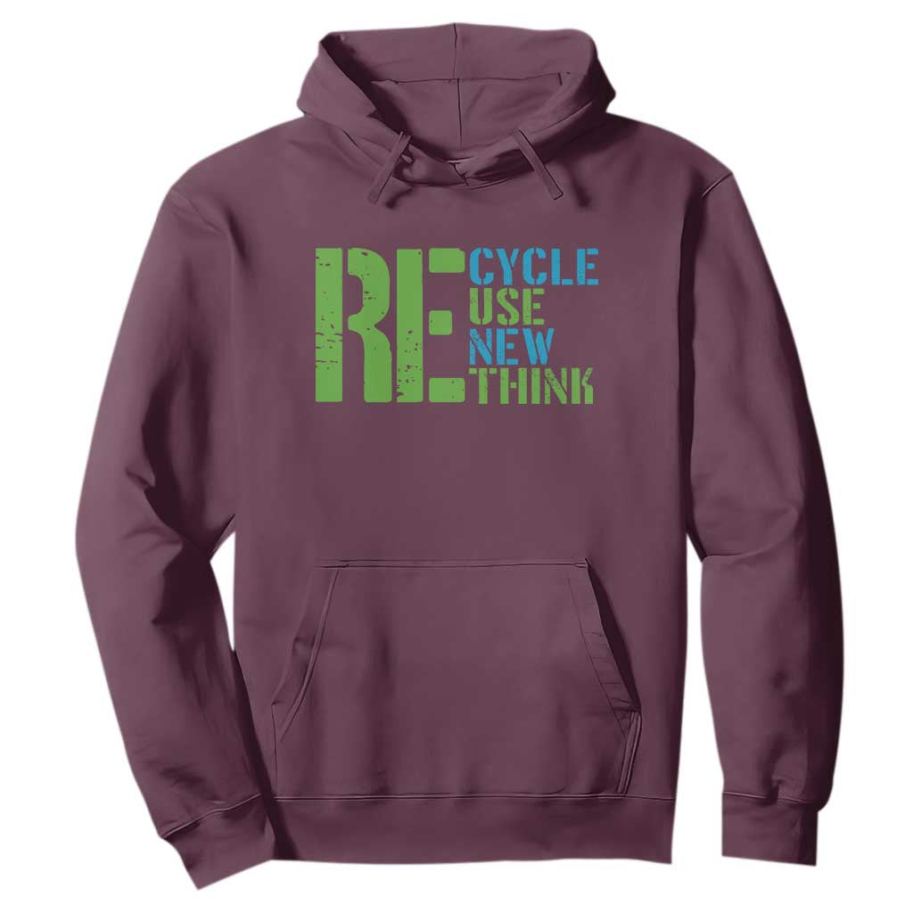 Recycle Reuse Renew Rethink Hoodie Earth Day