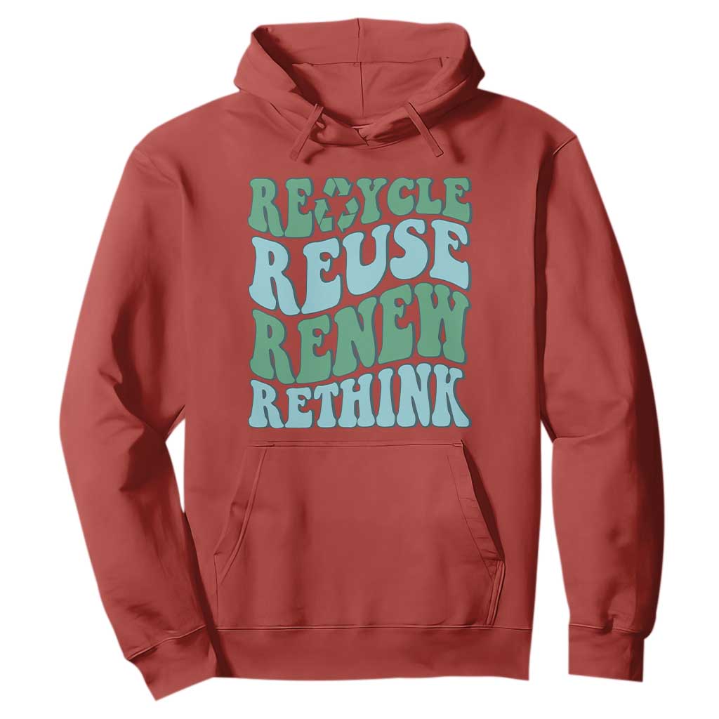 Recycle Reuse Renew Rethink Hoodie Eco Friendly Earth Day