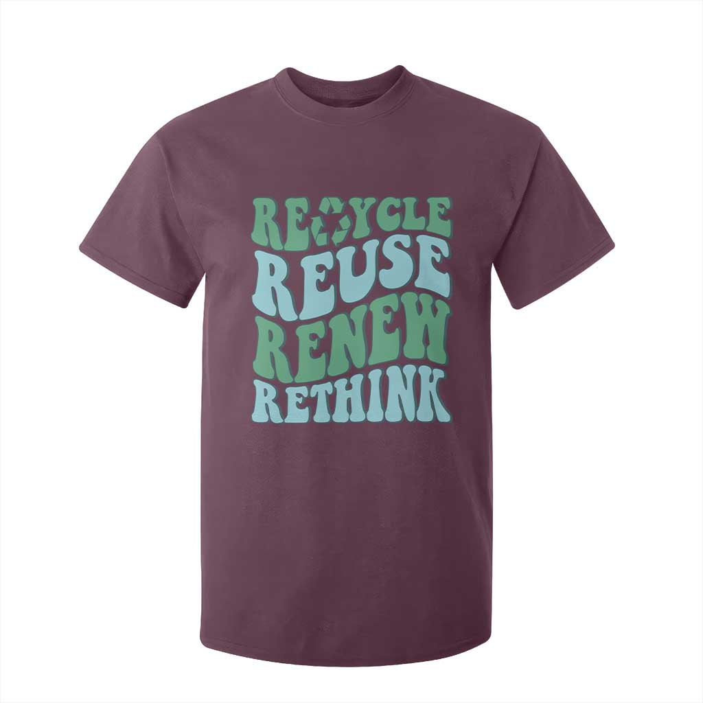Recycle Reuse Renew Rethink T Shirt For Kid Eco Friendly Earth Day