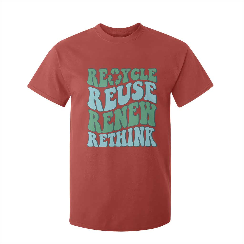 Recycle Reuse Renew Rethink T Shirt For Kid Eco Friendly Earth Day