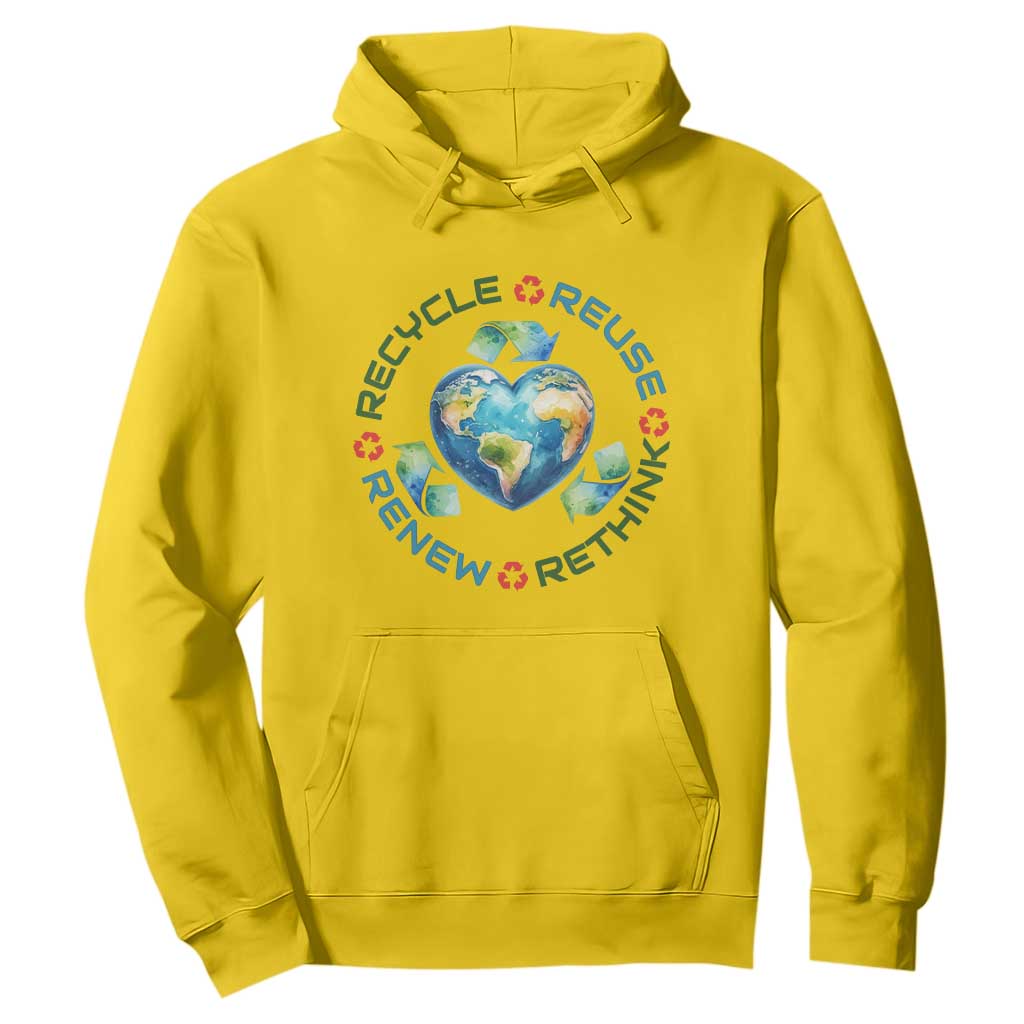 Recycle Reuse Renew Rethink Hoodie Zero Waste Life