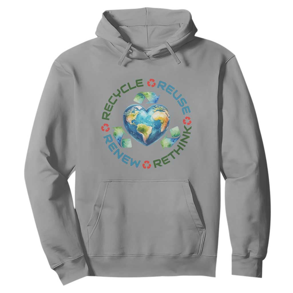 Recycle Reuse Renew Rethink Hoodie Zero Waste Life