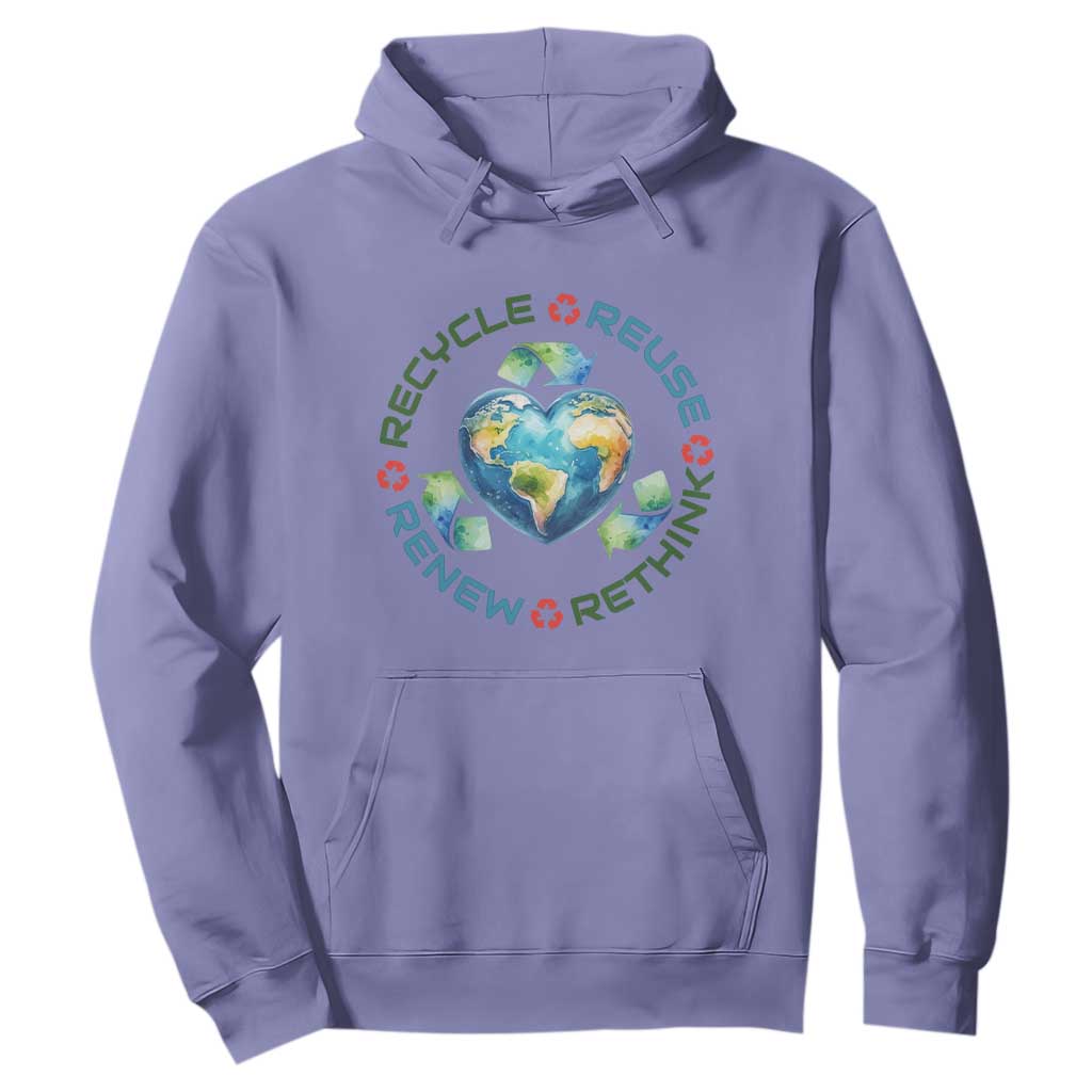 Recycle Reuse Renew Rethink Hoodie Zero Waste Life