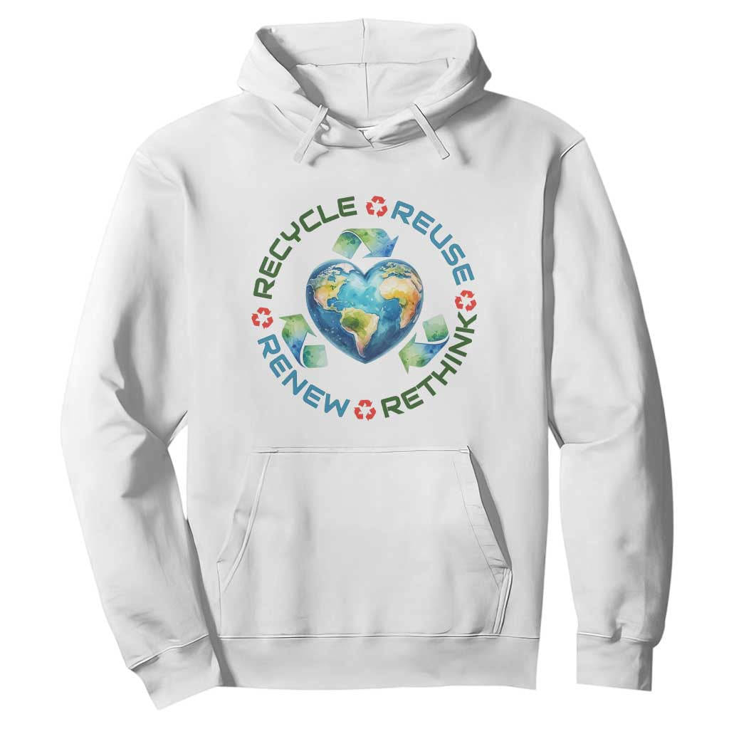 Recycle Reuse Renew Rethink Hoodie Zero Waste Life