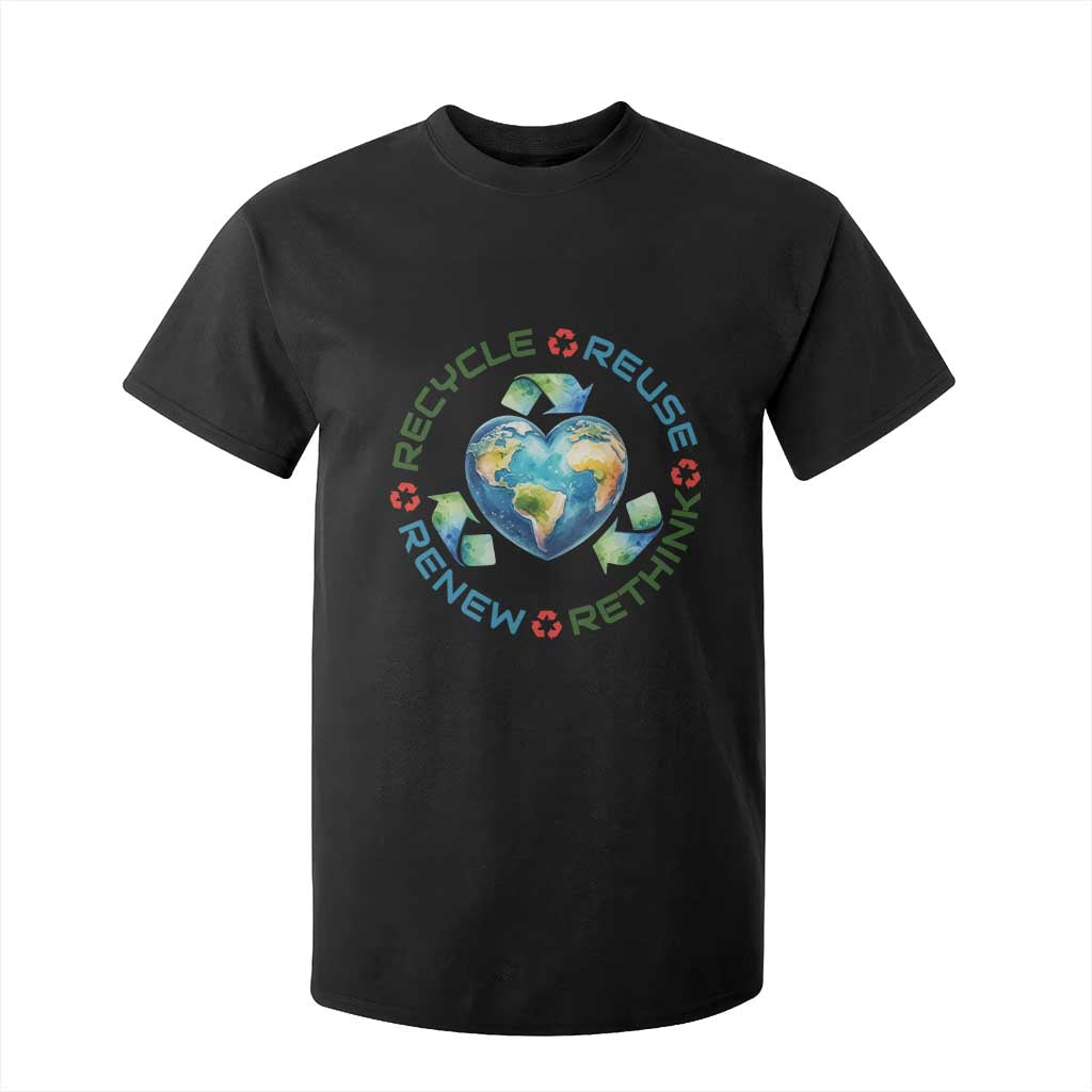 Recycle Reuse Renew Rethink T Shirt For Kid Zero Waste Life