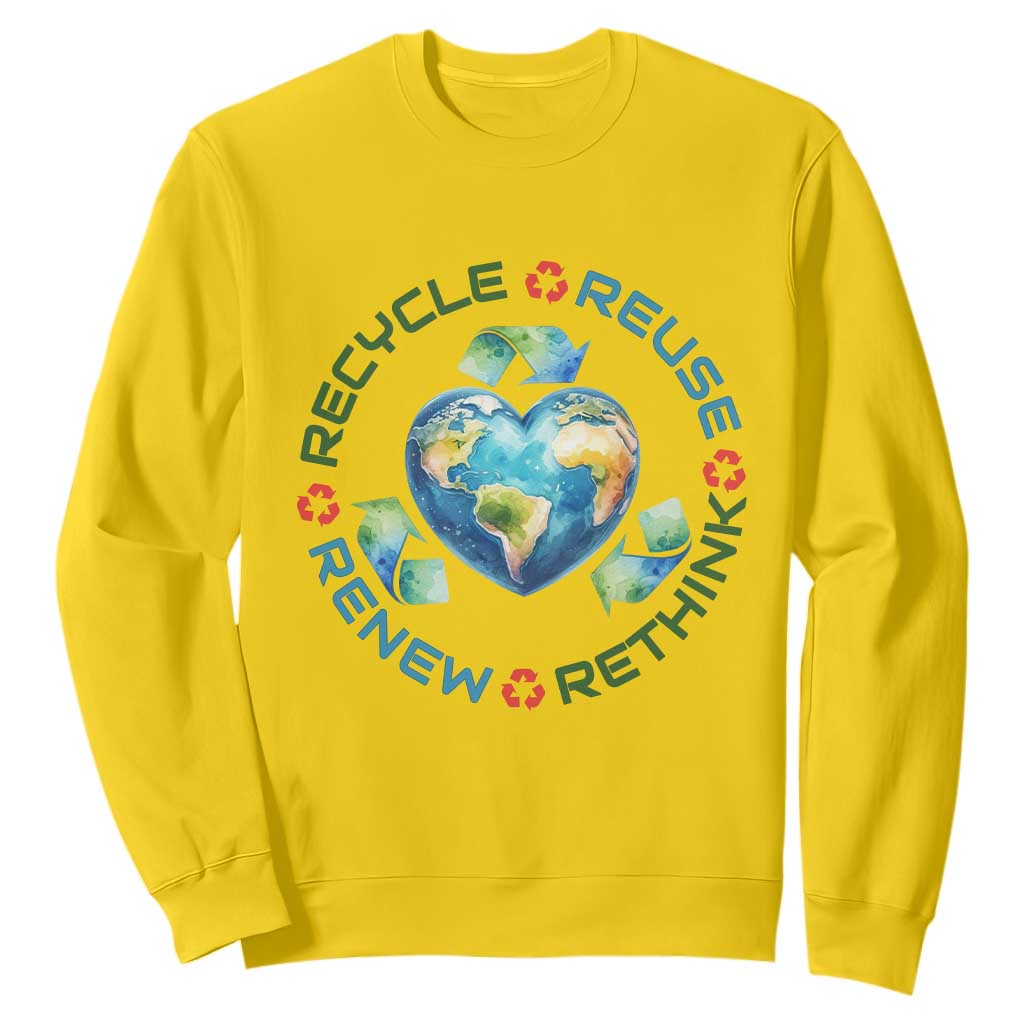 Recycle Reuse Renew Rethink Sweatshirt Zero Waste Life