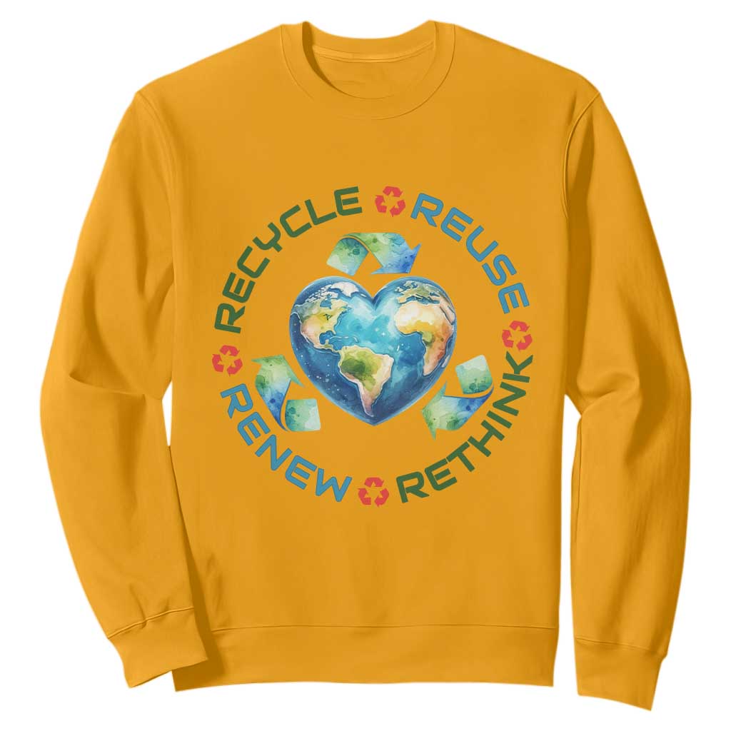 Recycle Reuse Renew Rethink Sweatshirt Zero Waste Life