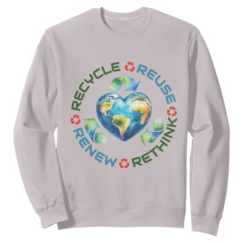 Recycle Reuse Renew Rethink Sweatshirt Zero Waste Life
