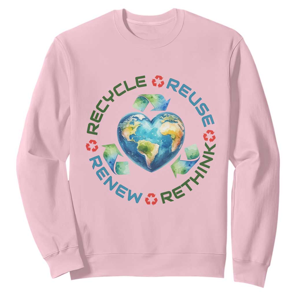 Recycle Reuse Renew Rethink Sweatshirt Zero Waste Life