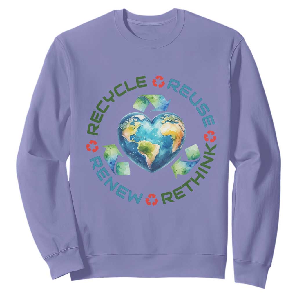 Recycle Reuse Renew Rethink Sweatshirt Zero Waste Life