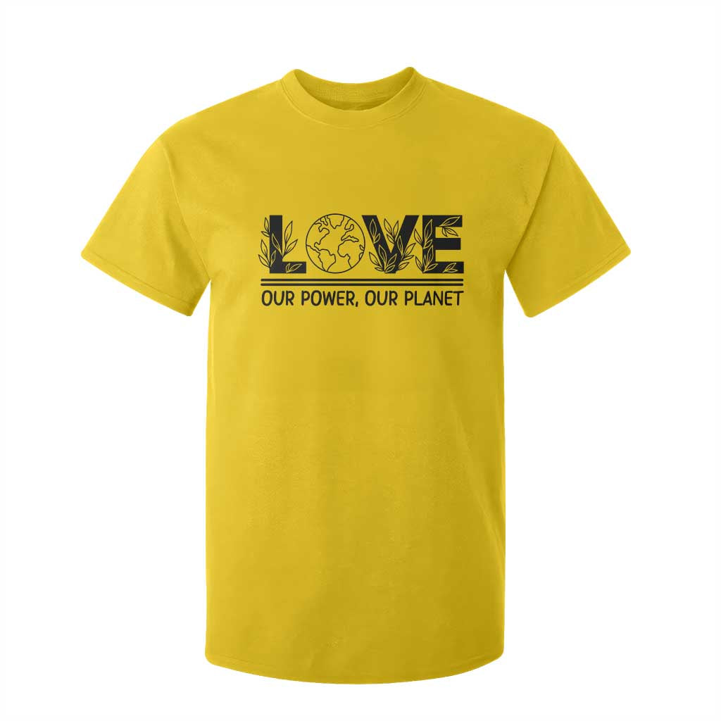 Earth Day 2026 T Shirt For Kid Our Power Our Planet