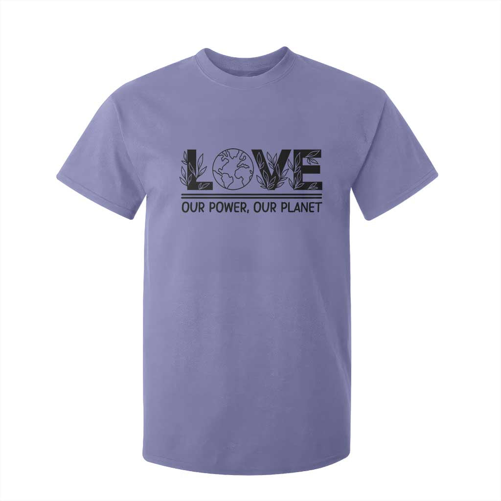 Earth Day 2026 T Shirt For Kid Our Power Our Planet