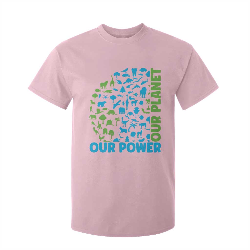 Earth Day Environmental Activism T Shirt For Kid Our Power Our Planet