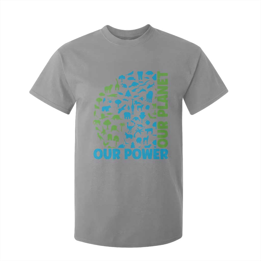 Earth Day Environmental Activism T Shirt For Kid Our Power Our Planet