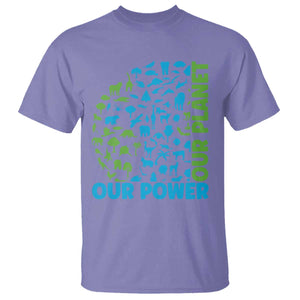 Earth Day Environmental Activism T Shirt Our Power Our Planet