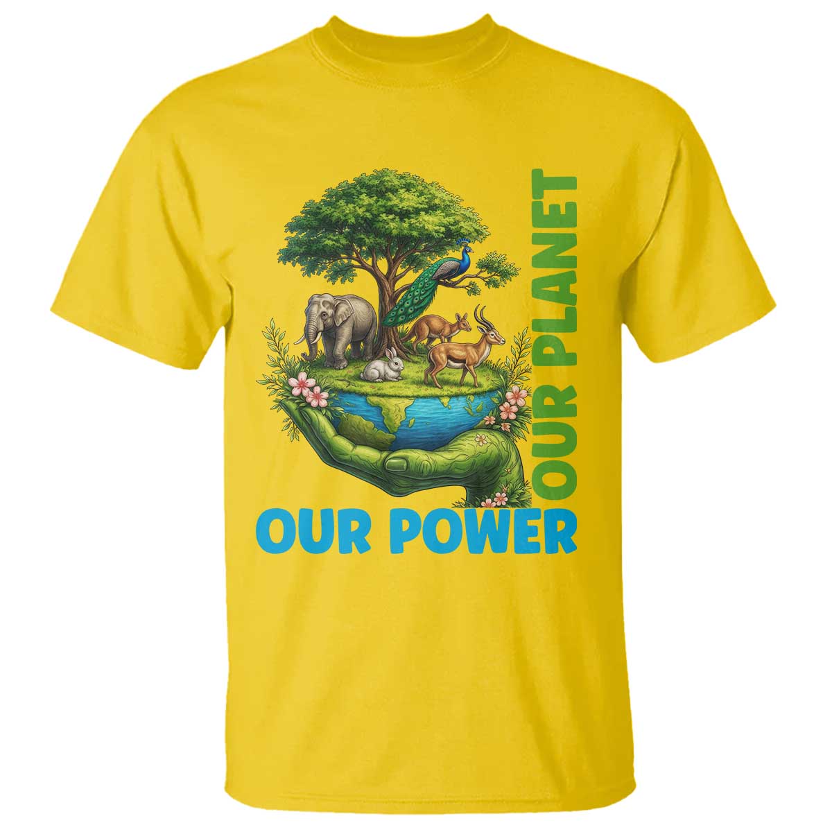 Our Power Our Planet T Shirt Earth Day Nature Lover Gift