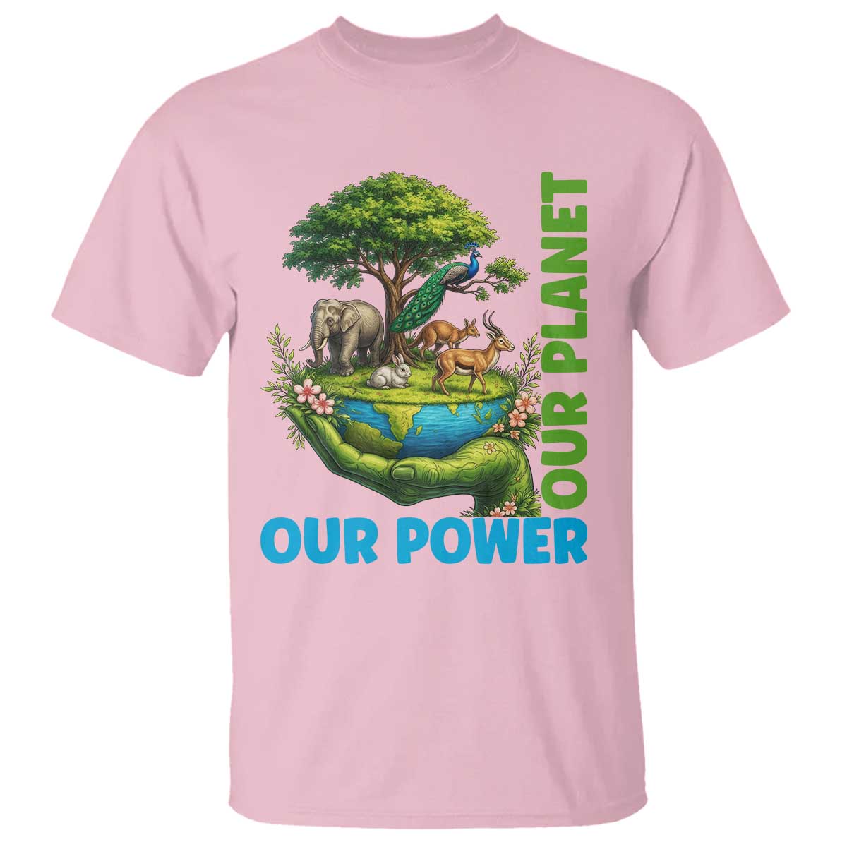 Our Power Our Planet T Shirt Earth Day Nature Lover Gift