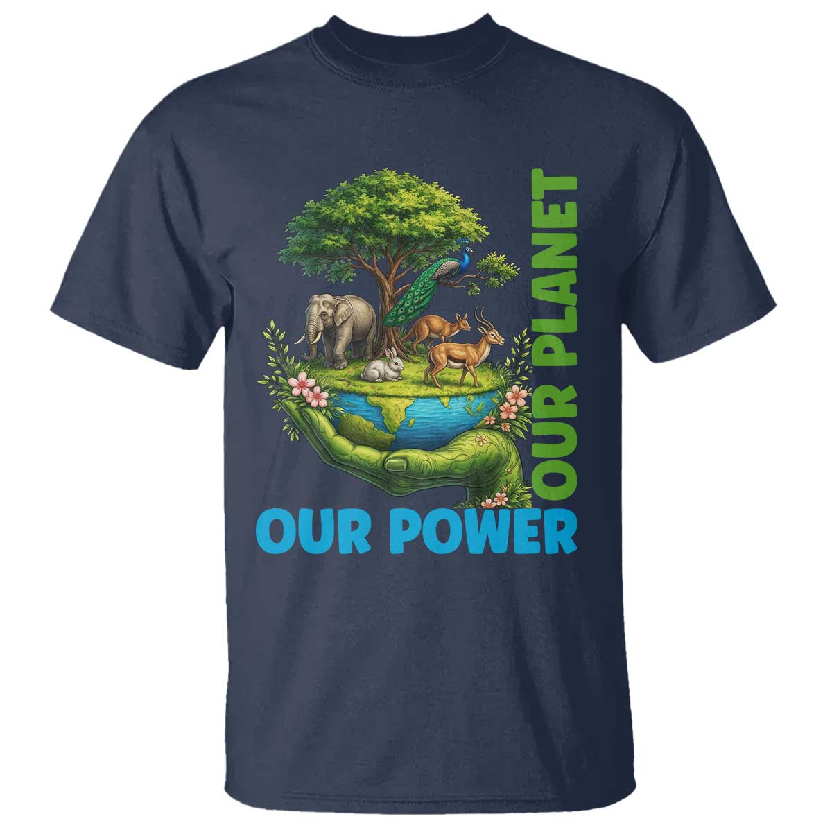 Our Power Our Planet T Shirt Earth Day Nature Lover Gift