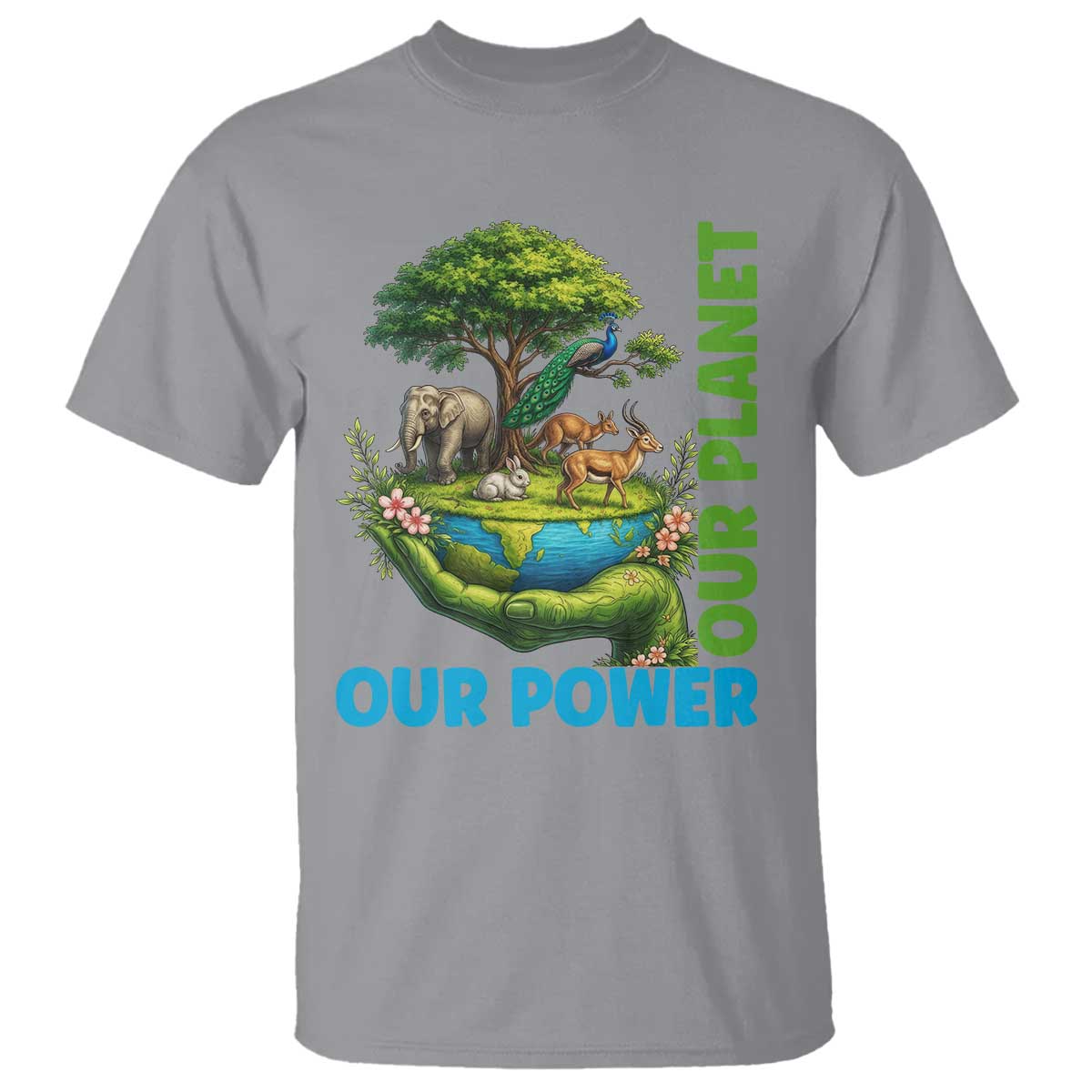 Our Power Our Planet T Shirt Earth Day Nature Lover Gift