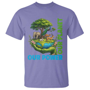 Our Power Our Planet T Shirt Earth Day Nature Lover Gift