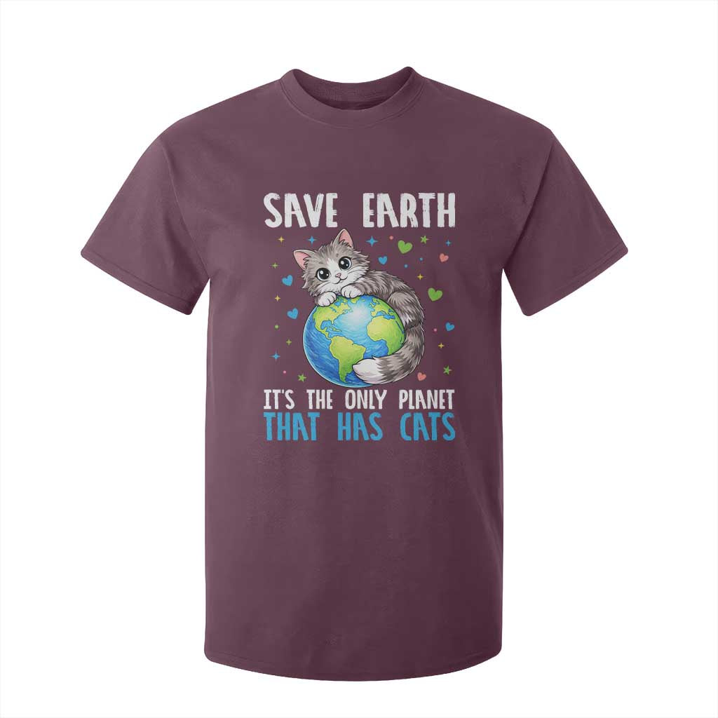 Earth Day T Shirt For Kid Save Earth Its The Only Planet With Cats